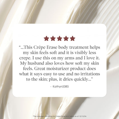 BODY FIRM Crepe Erase Body Repair Treatment, Anti-Aging Wrinkle Cream, Support Skins Natural Elastin & Collagen Production - 10oz